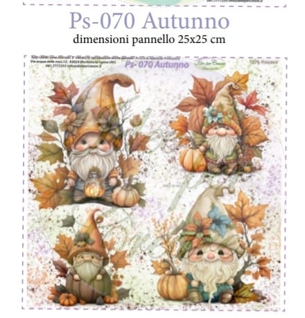 Pannello Gnomi Autunno PS-070 - Idee per Creare