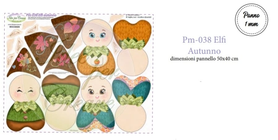 Pannello Elfi Autunno PM038 - Idee per Creare