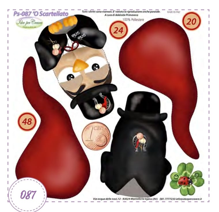 Pannello 'O Scartellato 25x25 - PS087 - Idee per Creare