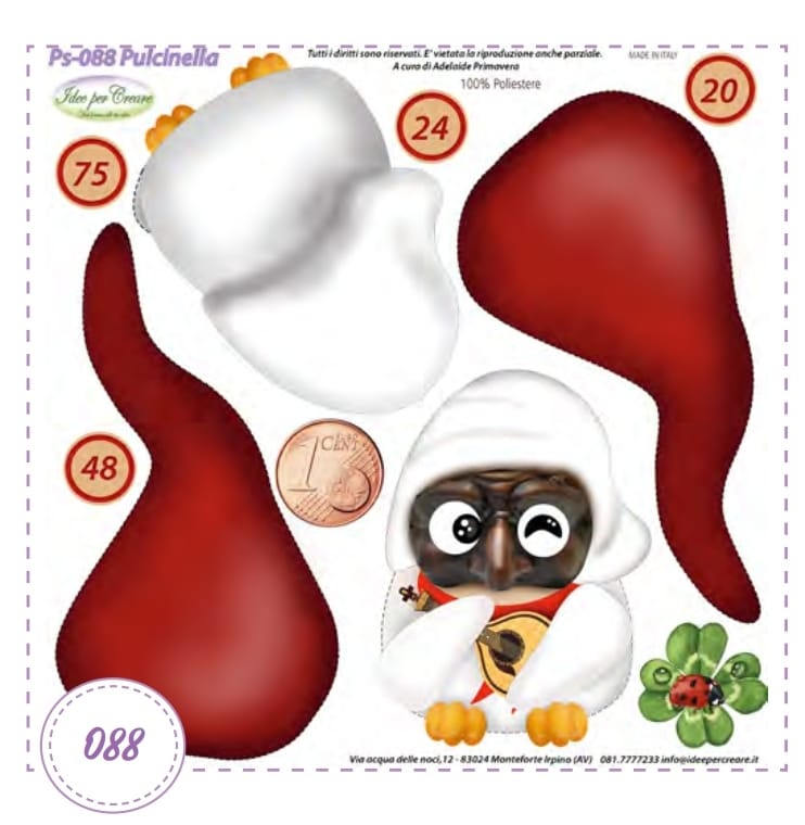 Pannello Pulcinella 25x25 - PS088 - Idee per Creare