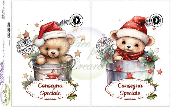 Pannello Tessuto Orsetti - TN004 - Idee Per Creare