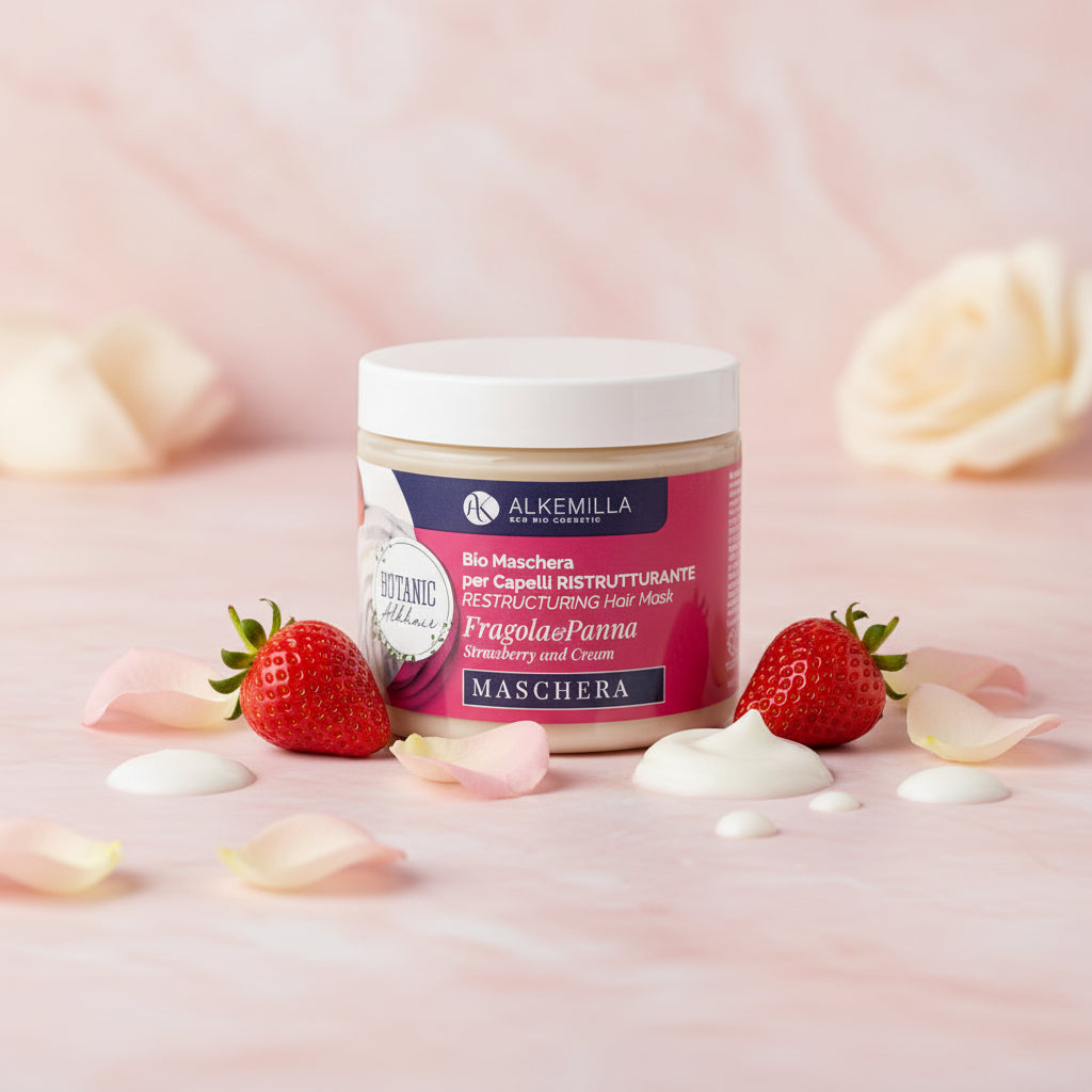 Bio Maschera Capelli Ristrutturante Panna e Feagola- Alkemilla - Desideri e Follie