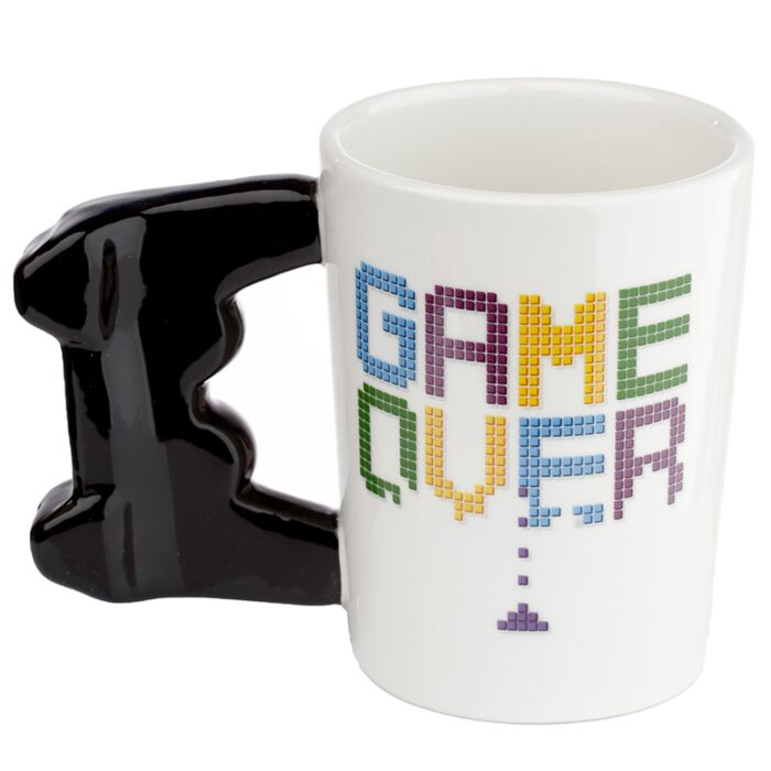 Tazza in Ceramica con Manico a Forma di Controller GAME OVER