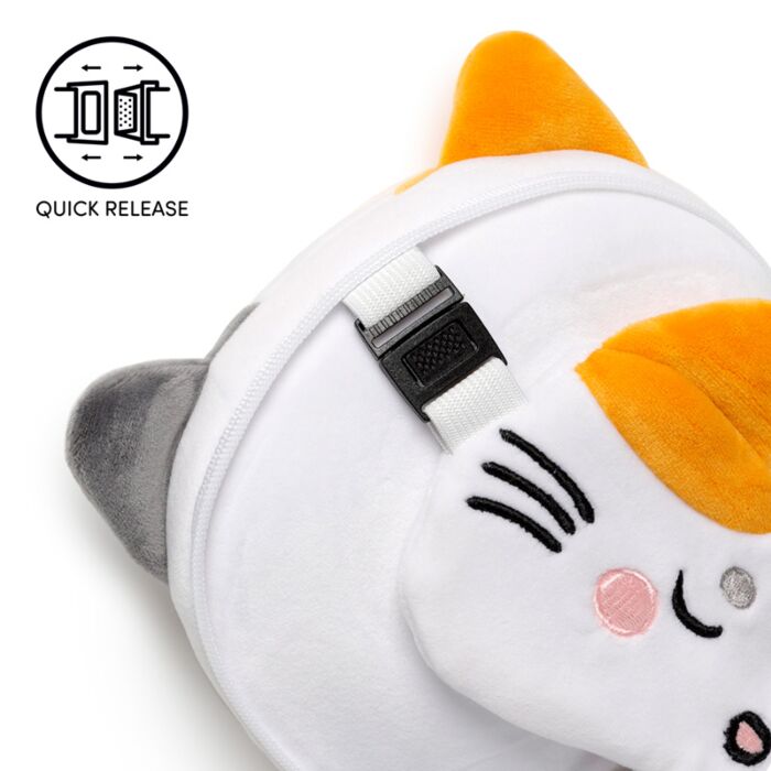 Cuscino da Viaggio con Maschera Relaxeazzz - Lola la Gatta - Animali Dolci