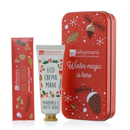 Scrigno - Crema Mani Mandorle e frutti rossi + Limetta unghie Festa
Riferimento