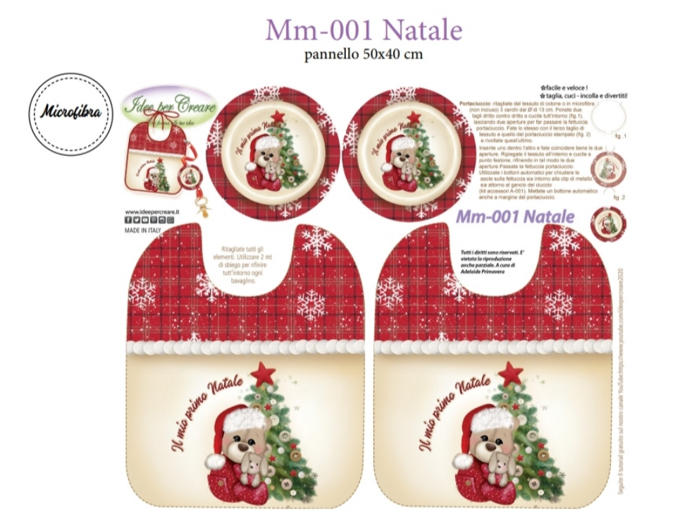 Pannello Bavaglino Natalizio 50x40 - Mm001 - Idee per Creare