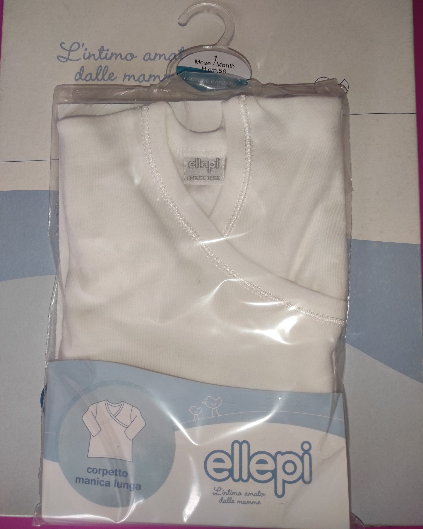 Corpetto Bimba/Bimbo manica lunga -cotone felpato Ellepi