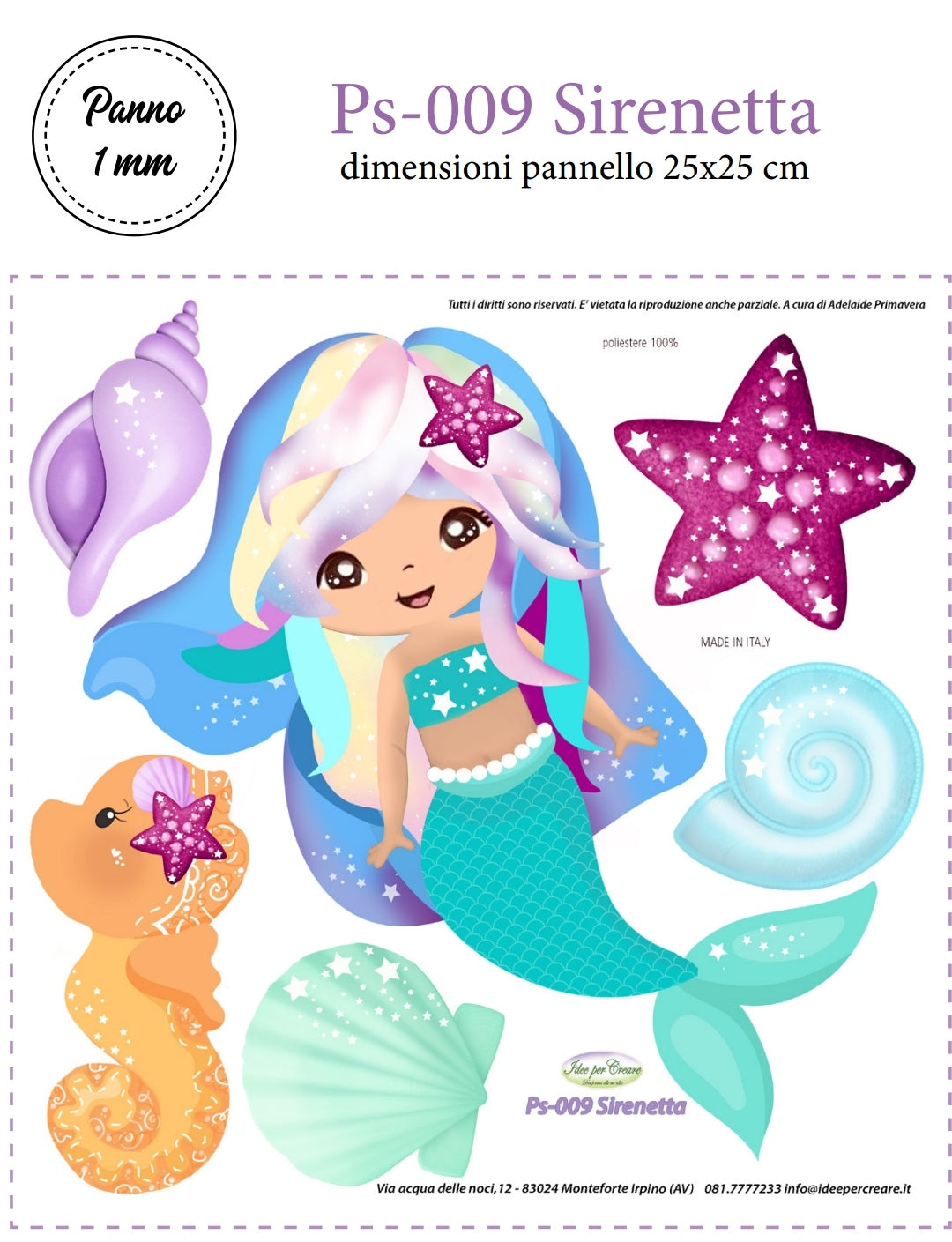 Pannello Sirenetta PS-009 - Idee per Creare