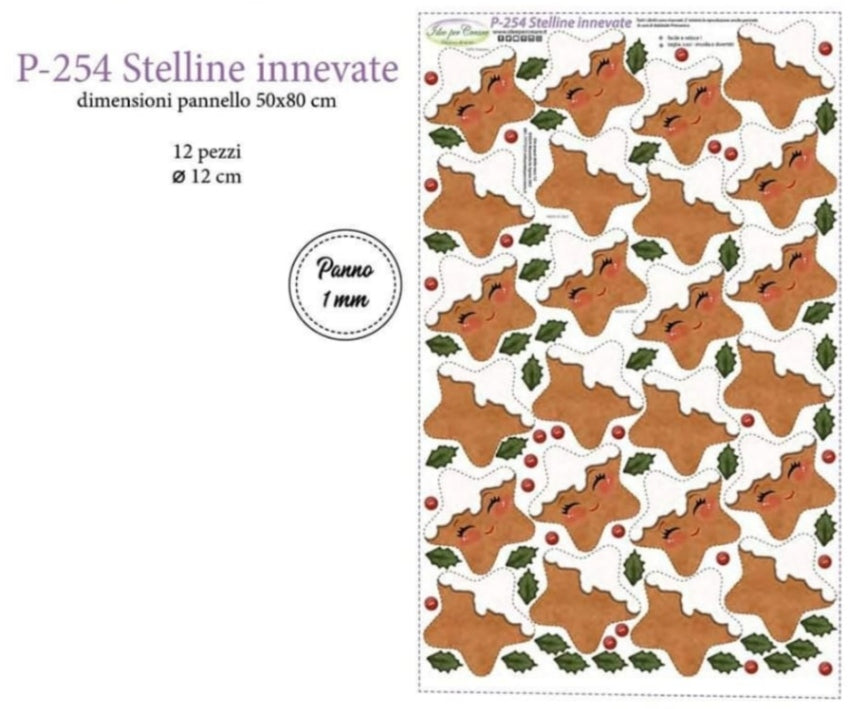 Pannello Medaglioni Stelline Innevate - P254 - Idee Per Creare