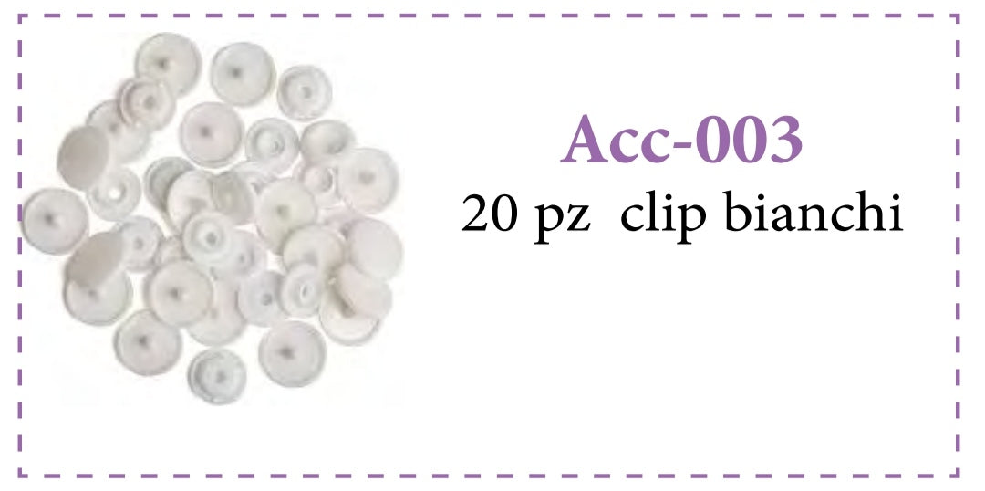Bottoni Clip Bianchi - ACC003 - Idee per Creare