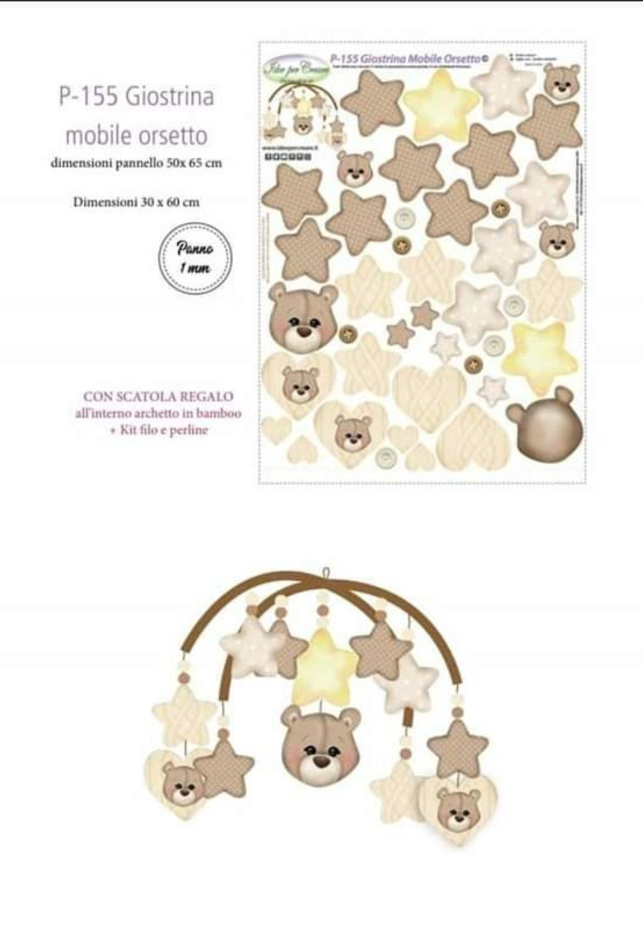 Pannello Giostrina Mobile Orsetto - P155 - Idee Per Creare