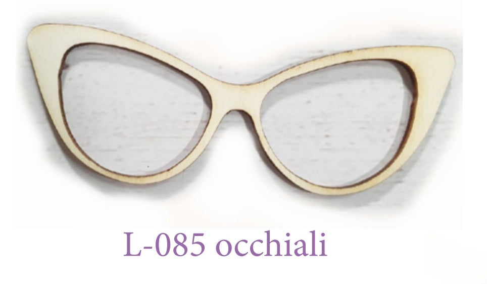 Motivi in legno Occhiali Befana L085 - Idee per Creare