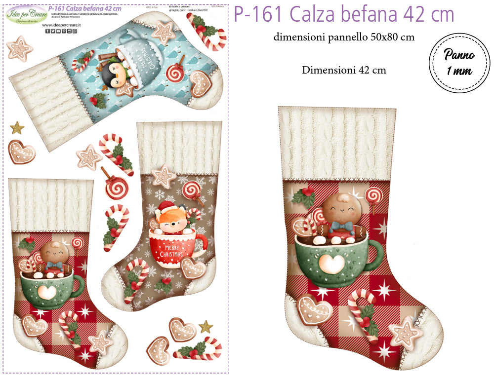 Pannello Calza Befana 42cm - P161 - Idee Per Creare
