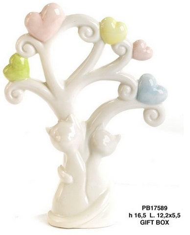 Albero cuori gatti innamorati