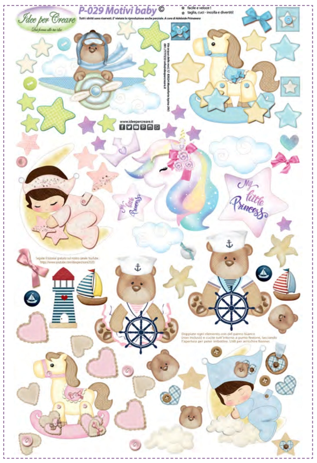 Pannello Motivi Baby - P029 - Idee Per Creare