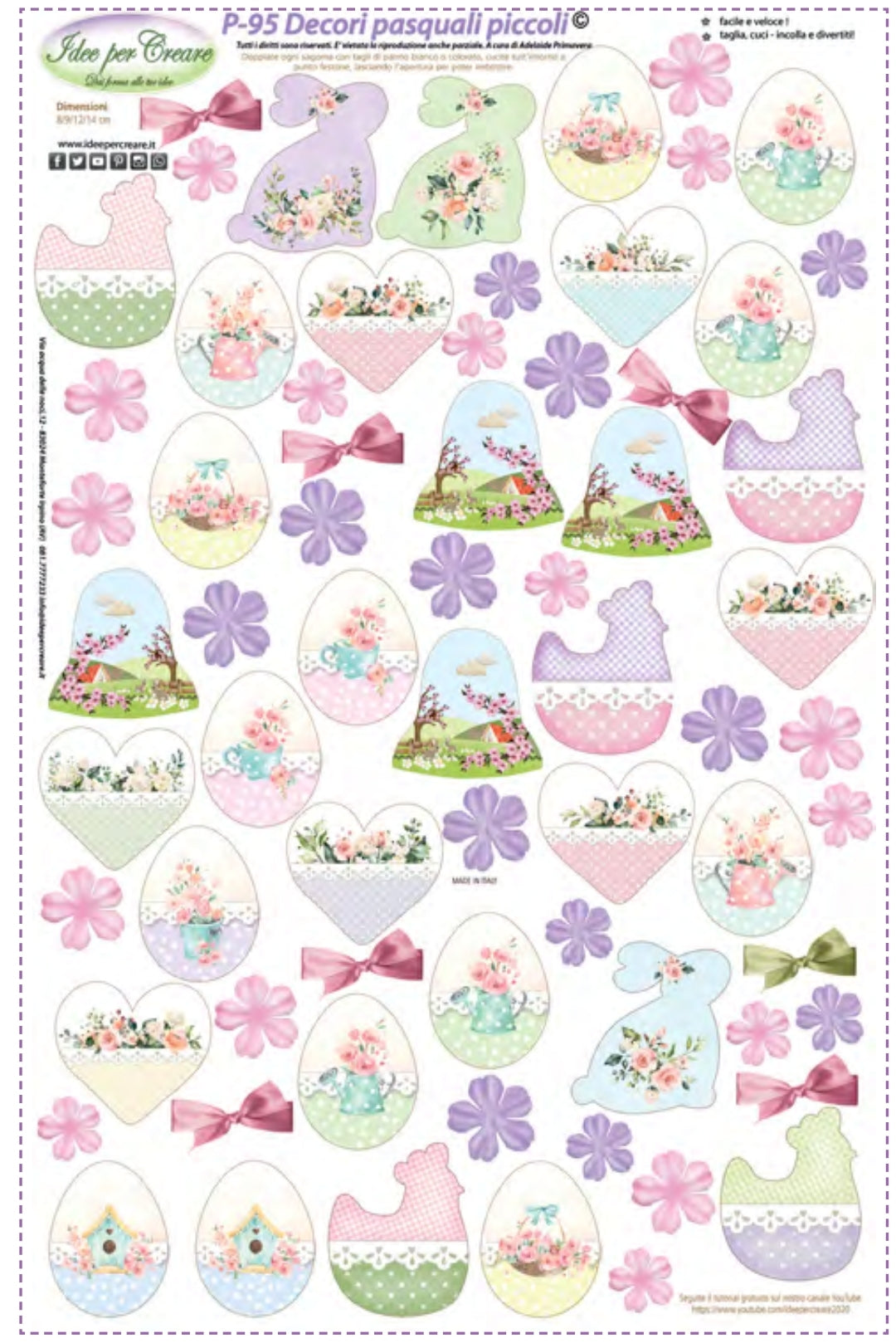 Pannello Decori Pasquali Piccoli - P095 - Idee Per Creare
