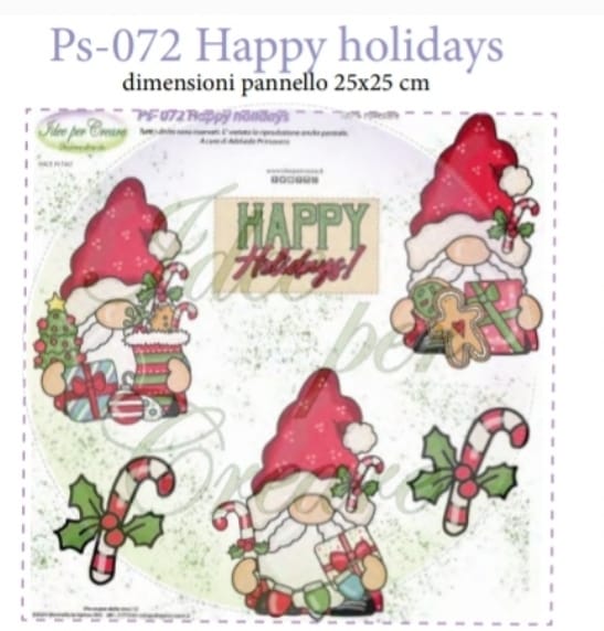 Pannello Happy Holidays PS-072 - Idee per Creare