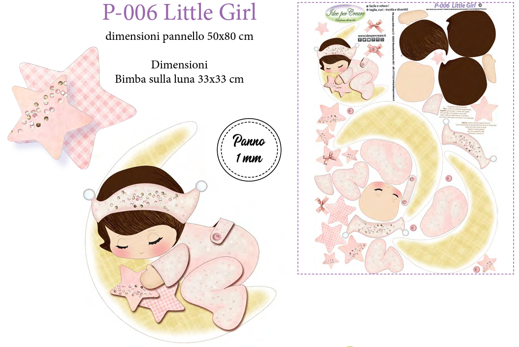 Pannello feltro Little Boy P007 e Little Girl P006 - Idee per Creare - Desideri e Follie