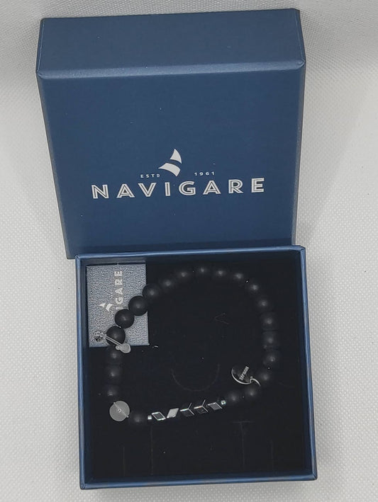 Bracciale nero elastico da Uomo NAAR3113 - Navigare