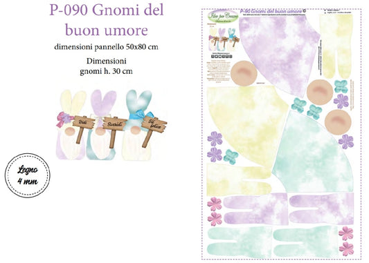 Pannello Gnomi del buonumore P090 - Idee per Creare