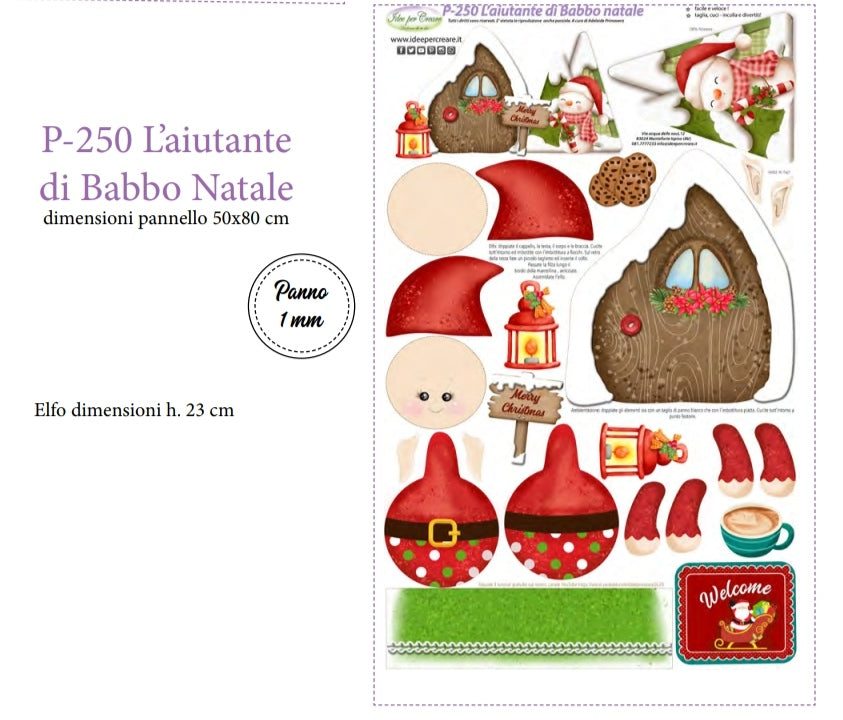 Pannello l'aiutante di Babbo Natale - P250 - Idee Per Creare