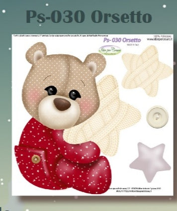 Pannello Orsetto Rosso PS-030 - Idee per Creare