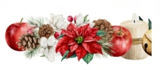Nastro Fiori Natalizi 6cm - N005 - Idee per Creare
