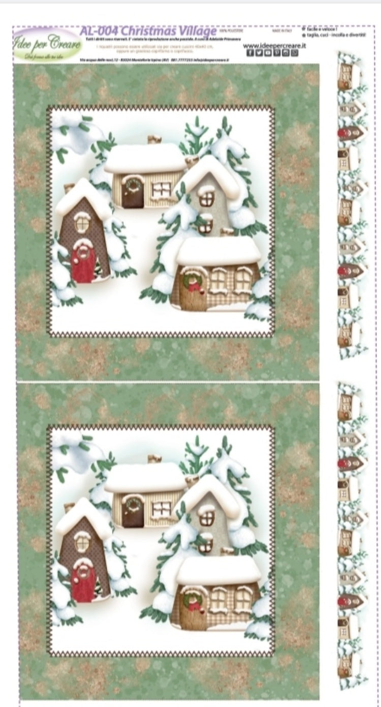 Pannello Christmas Village 50x90  - AL004 - Idee Per Creare