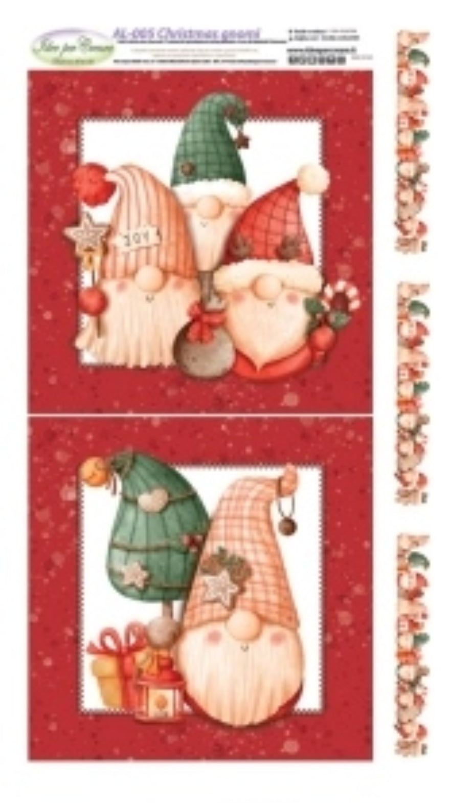 Pannello Christmas Gnomi 50x90 - AL005 - Idee Per Creare