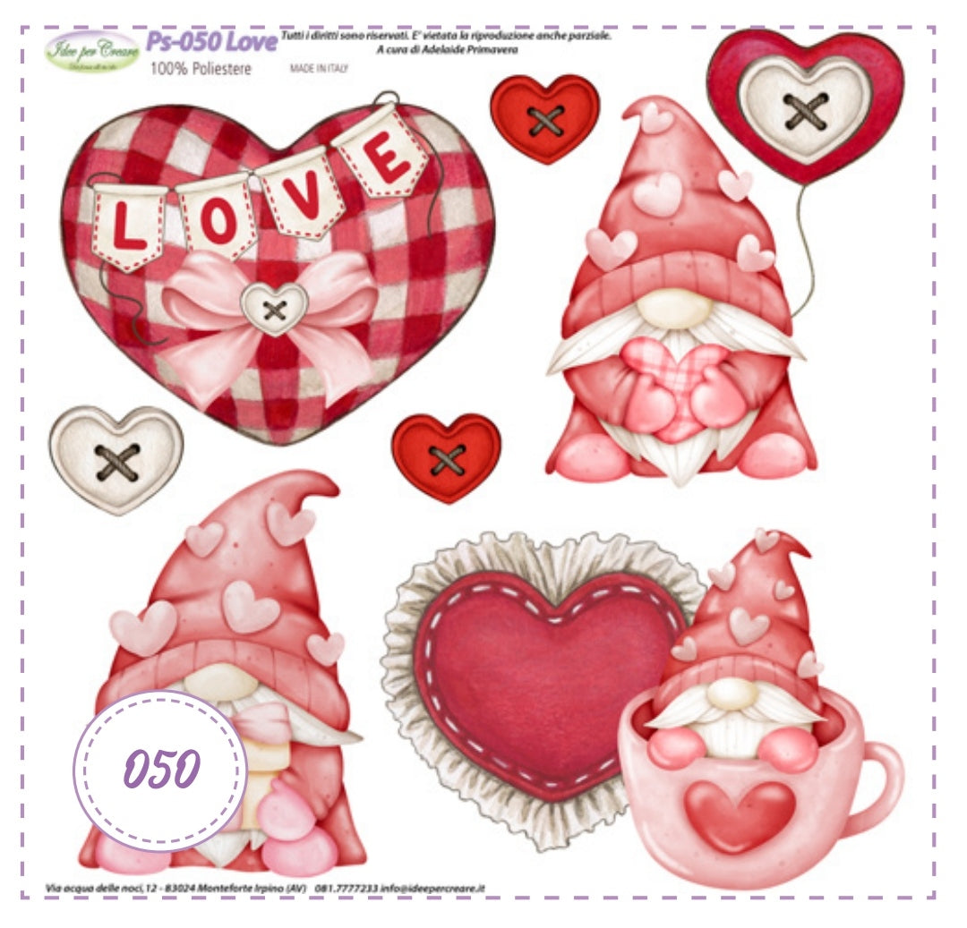 Pannello Love Gnomi PS-050 - Idee per Creare