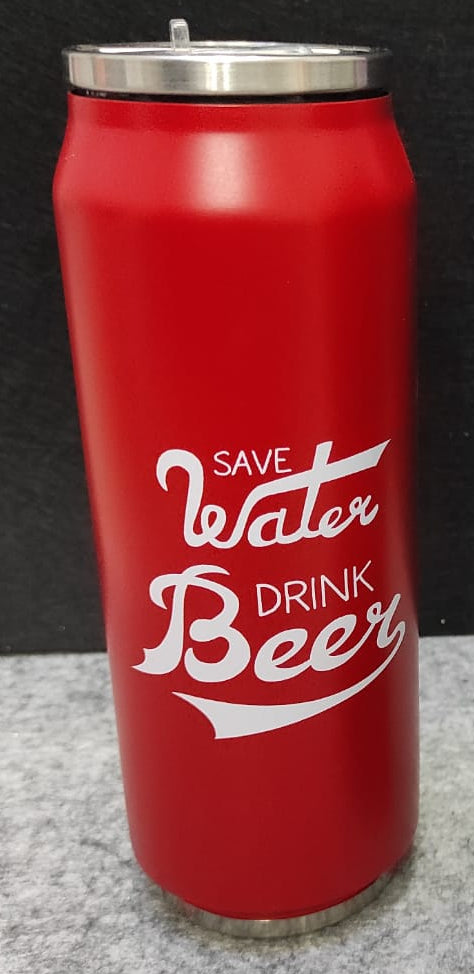 Borraccia Thermos a lattina in acciaio 500ml frasi divertenti - Desideri e Follie